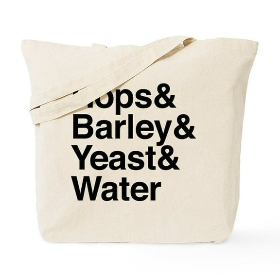 CafePress - Hops Barley Yeast Water Tote Bag - Unisex Canvas Tote Bag, Beige, 1-Piece