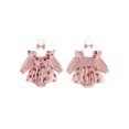 thumbnail image 2 of Cjfdfy Newborn Baby Girl Fall Outfits Long Sleeve Strawberry Print Romper with Headband Set Cute Strawberry  Print Outfit, Ruffle Bow Design, Mesh Tulle Dresses, Fall Winter Outfit for 0-18M, 2 of 9