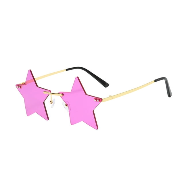Stylish Rimless Star Sunglasses for Outdoor Activities and Fashionable Streetwear