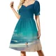 thumbnail image 2 of Vestido de fiesta de manga corta para surfear en verano, elegante y con estilo, para mujer., 2 of 8