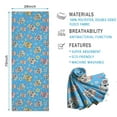 thumbnail image 2 of Blue Skull Floral Pattern Hot Yoga Mat Towel Non Slip for Hot Yoga - Quick-Drying Yoga Mat Cover with 4 Corner Pockets with Travel Bag - Hot Yoga Towel Non Slip 74"x26", 2 of 6
