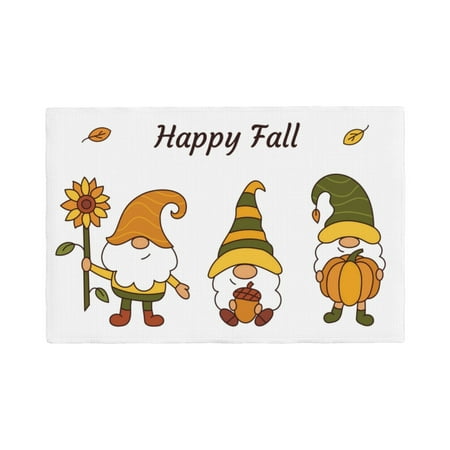 

Placemats Set of 4 Happy Fall Heat Resistant Non - Slip Place mats Waterproof table mat for Kitchen Dining-4片装