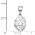 thumbnail image 3 of 14K White Gold Plated Little Princess 16mm Oval Locket Pendant, 3 of 7