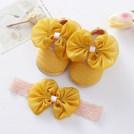 

Spring & Autumn Lovely Baby Girls Princess Crib Shoes Cotton Butterfly-knot First Walkers For Newborn Baptism 0-12M
