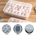 thumbnail image 3 of Caja de almacenamiento de huevos para el hogar, refrigerador, contenedor de huevos, caja de huevos de 34 compartimentos, 3 of 6