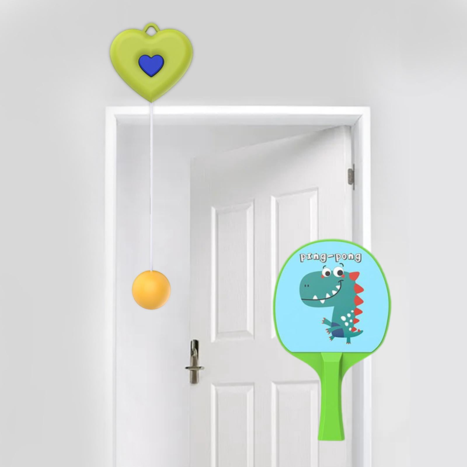 Hanging Table Tennis Trainer Adjustable Height Portable Exerciser for Door Frame Paddle