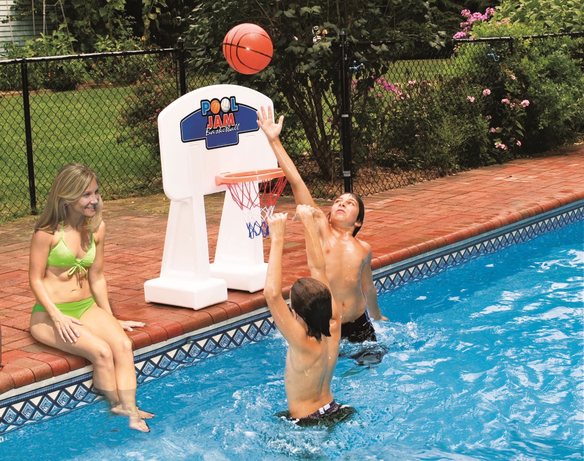 Swim Central Pool Jam Inground Water Basketball Game - 32.5”