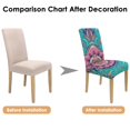 thumbnail image 7 of Set of 4 Vintage Paisley Bohemian Dining Chair Covers Colorful Floral Ethnic Retro Decorative Pattern Washable Polyester Stretch Slipcovers Removable Protector for Elegant Home, 7 of 7