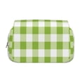 thumbnail image 2 of Hirioo White Green Plaid for Large Grid Mesh Pencil Case with Zipper Stationery Organizer Case, 2 of 7