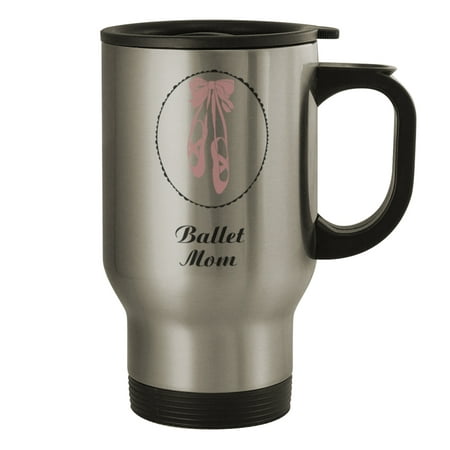 

Ballet Mom #163 - Funny Humor 14oz Silver Travel Mug