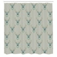 thumbnail image 2 of Ambesonne Deer Shower Curtain, Hipster Print of Funny Animal, 69"Wx70"L, Pale Almond, 2 of 4