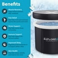 thumbnail image 4 of Explore Ice Bath Pro Max XL Athlete Cold Bath Tub, 2 Pack, Black/White, 4 of 10