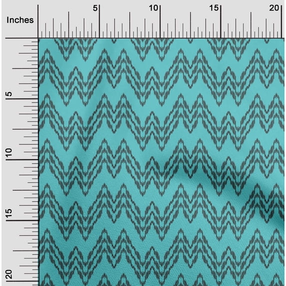 oneOone Silk Tabby Fabric Chevron Ikat Print Fabric BTY 42 Inch Wide