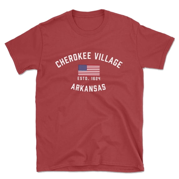 Cherokee Village Arkansas Patriot Men's Cotton T-Shirt