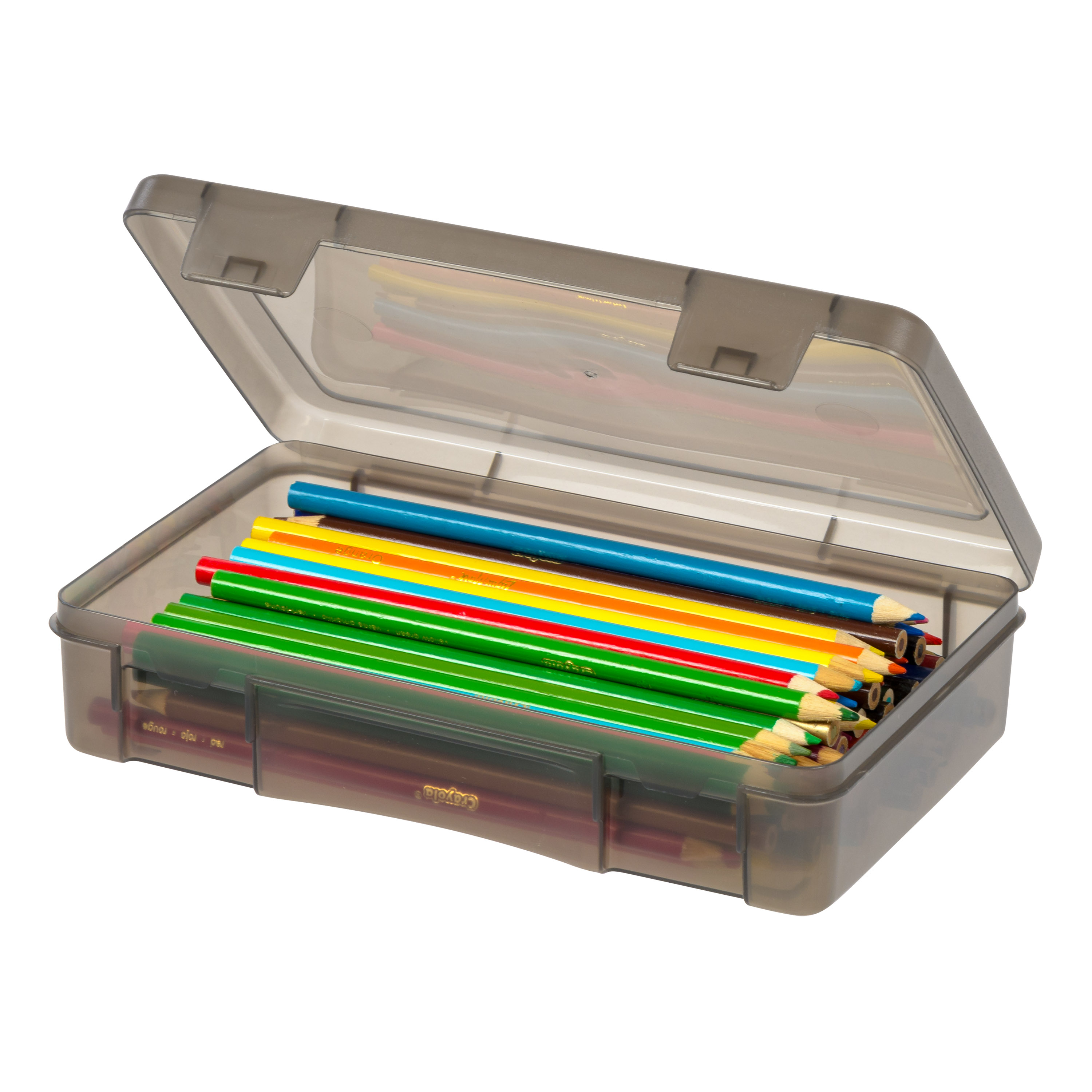 IRIS Small Plastic Pencil Case Organizers, Gray, Set of 10 photo 8