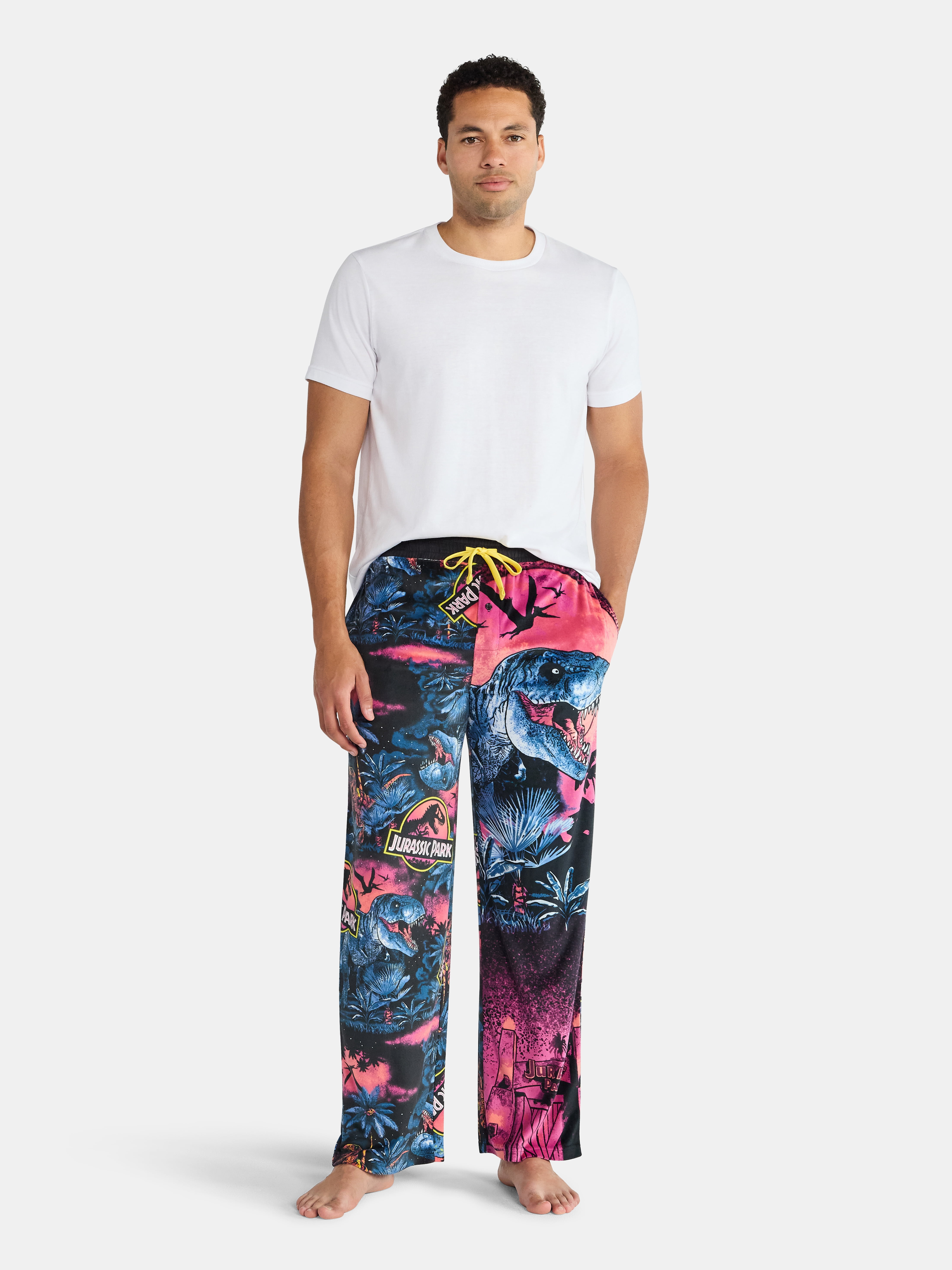 Jurassic Park Men's and Big Men's Split Leg Graphic Pants, Sizes S-2XL