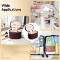 thumbnail image 4 of Travel Makeup Bag for Women, Large Capacity Cosmetic Organizer with Removable Liner, Waterproof PU Leather Toiletry Bag, Portable Cosmetic Case for Skincare Brushes Accessories, 4 of 8