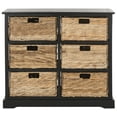 thumbnail image 3 of SAFAVIEH Keenan Nautical 6 Wicker Basket Storage Chest, Distressed Black, 3 of 6