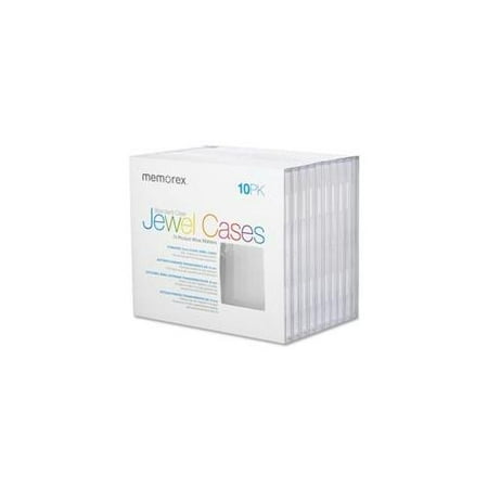 Memorex Memorex Standard CD Jewel Case, 10mm, 10-PK, Clear