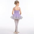 thumbnail image 5 of IBTOM CASTLE Toddler Girls Ballet Leotards Sequin Flower Camisole Ballet Dance Dress Tulle Tutu Skirt Leotard Ballerina Dancewear 5-6 Years Purple, 5 of 9