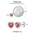 thumbnail image 5 of Silvora 925 Sterling Silver Heart Stud Earrings for Women July Birthstone Elegant Earring Birthday, Anniversary, Christmas Jewelry Gift, 5 of 7