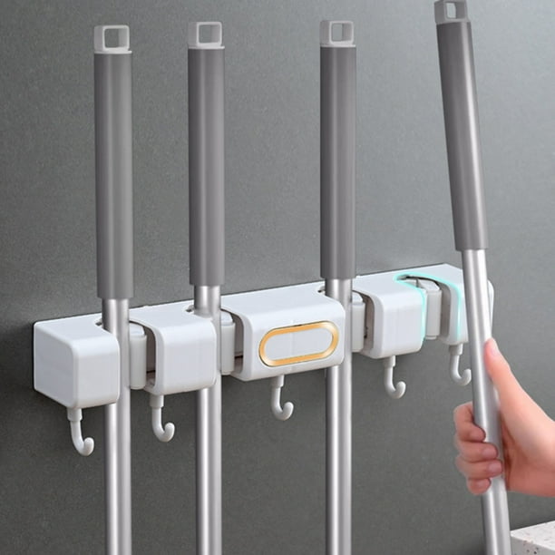 Rack Mop And Besom Rack Wall Mounted Organizer Wall Mounted Heavy Duty Rack Kitchen Laundry Room Garden Storage Rack