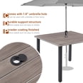 thumbnail image 4 of Vicllax 38" Square Outdoor Patio Dining Table for 4 Metal Modern Style for Garden Deck,Grey-wood(1piece), 4 of 7