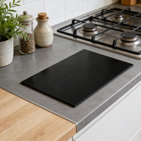 LOLIPPYY Black Induction Cooktop Protector Mat Heat Resistant Non Slip Cover for Home Kitchen