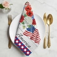 thumbnail image 2 of 250th Anniversary Cloth Napkins, Independence Day Floral Wooden Washable and Reusable Dinner Napkins Set of 6, Table Napkin for Kitchen Party Birthday Wedding Hotel Housewarming 20"x20", 2 of 9