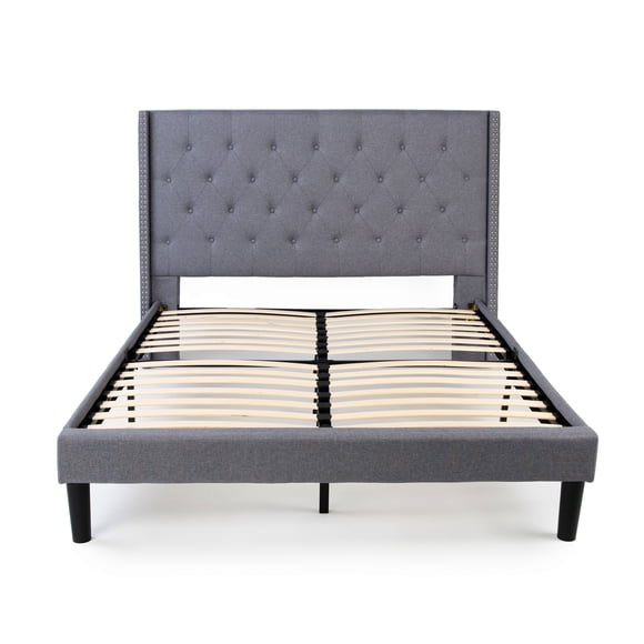 Delorious Bed Grey Frame with Headboard - Full