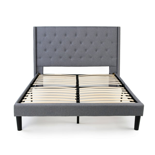 Delorious Bed Grey Frame with Headboard - King