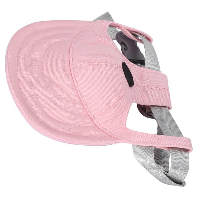 Pet Sun Cap, Comfortable Chin Strap Puppy Baseball Cap Adjustable for Outdoor Pink