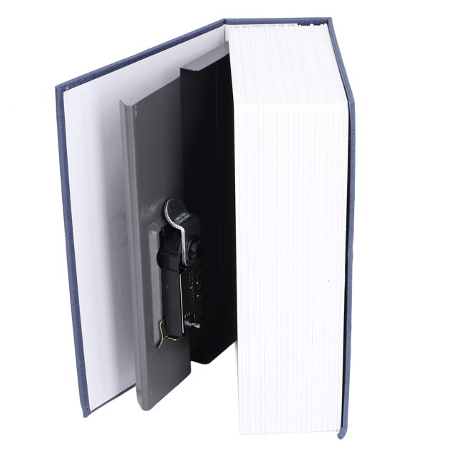 Book Safe Box, Metal Confusing Durable Book Shaped Safe For Bookshelf Brown,Blue,Red,Black