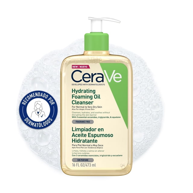 CeraVe Limpiador en Aceite Espumoso Hidratante Piel Normal a Muy Seca 236ml | 8oz