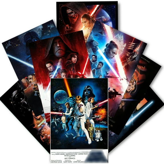 8 Pcs STAR WAR-S Poster Wall Decor Art Print Posters for Room Aesthetic - Poster Frameless Gift Size 11.5x16.5 inch