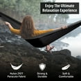 thumbnail image 2 of Vigel Camping Hammock, Durable, Hold up to 400lb, Black & Gray, Outdoor Hammock, Made of Nylon, 2 of 7