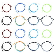 ARMADURRA 16Pcs Summer Beach Bracelets Adjustable Braided String Ankle Bracelet for Women Girls Jewelry for Summer,Style:Style 3;