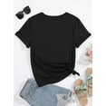 thumbnail image 2 of Feeling Lucky Green Shamrock Clover Irish St Patricks Day T-Shirt Cotton T-ShirtFather's Day, MotherCamisetas de verano para mujer, manga corta, cuello redondo, casual, lindo, con gráficos, camisetas, 2 of 6