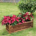 thumbnail image 1 of Raised Garden Bed Flower Or Vegetable Planter Window Mounted Plant Box For Garden Yard Wood Box For Planting, 1 of 1