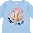 thumbnail image 4 of Inktastic Baseball Princess- Tiara Girls Long Sleeve Toddler T-Shirt, 4 of 5