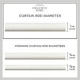 thumbnail image 5 of Exclusive Home Anastasia 1" Curtain Rod and Finial Set, White, Adjustable 36"-72", 5 of 7