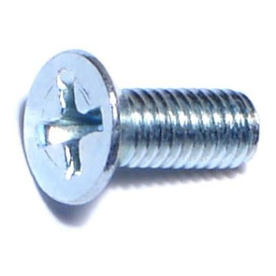

#10-32 x 1/2 Zinc Plated Steel Fine Thread Phillips Flat Head Machine Screws MSCFS-351