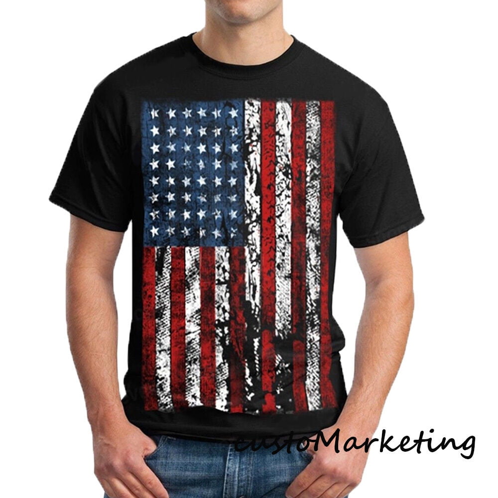 USA United States Faded Distressed Flag Country Pride Long Sleeve Thermal