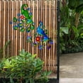 thumbnail image 5 of J-Fly Metal Peacock Wall Decor  Colorful Tropical Outdoor Wall Decor Peacock Indoor Metal Wall Art Metal Bird Wall Decor Outdoor Decor Patio Wall Fence Garden Home Kitchen Decor 11 inch for  Set of 2, 5 of 8