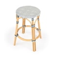 thumbnail image 2 of Beaumont Lane Navy & White Rattan Counter Stool, 2 of 6