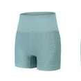 thumbnail image 5 of YOIAVAIOY Womens Workout Yoga Shorts Comfy Stretch Solid Color Shorts Elastic High Waisted Athletic Running Shorts Sky Blue M, 5 of 6