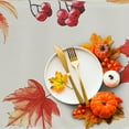 thumbnail image 3 of Fall Rectangle Tablecloth with Maple Leaf Print, Spill-Proof Easy Care Polyester Table Cloth, Autumn Tablecloths for Rectangle Tables, Thanksgiving Holiday Party Table Cover 60 x 120 Inch, 3 of 6