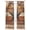 Brown Orange, variant on Texas Star Vintage Sheer Curtains 96 Inch Length 2 Panels Set Window Treatments, Berry Burnt Orange Brown Wooden Rod Pocket Semi Curtains for Living Room/Bedroom/Kitchen Décor, 104"W x 96"L