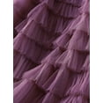 thumbnail image 6 of Lnzyyephy Women's Long Skirt Multilayer Mesh Pleated High Waist High Stretch Elegant Solid Color Cake Skirt, 6 of 7