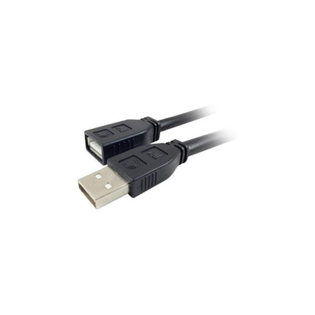 UPC: 0808447070927 | Comprehensive USB2-AMF-40PROA Black Pro AV / IT Active USB A Male to Female 40ft (Center Position)